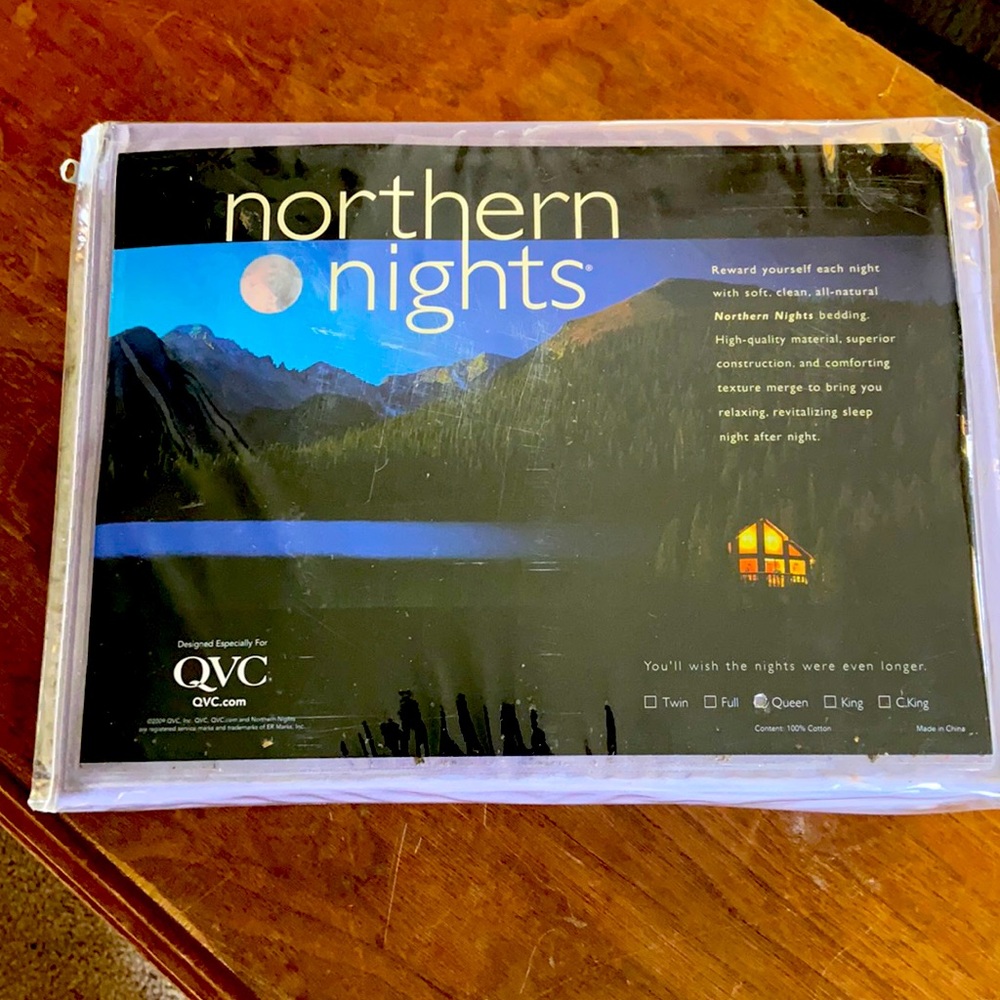 Northern Lights, Queen Size Sheet Set, Dusty Lilac